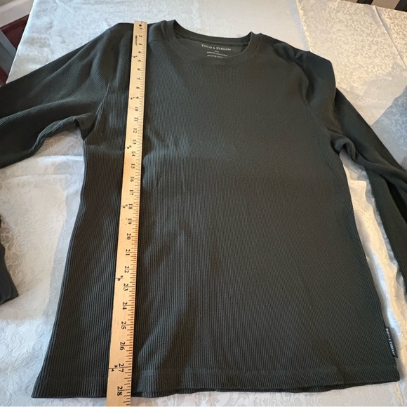 NEW Mens Field & Stream Thermal Waffle Long Sleeve Crew Neck Forest Green Sz L - Picture 11 of 12